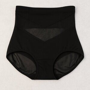 High-Waist Firm Control Shapewear Brief Black XXL Seamless Smoothing Panty
